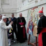Papa abençoa ícone símbolo do Encontro Mundial das Famílias