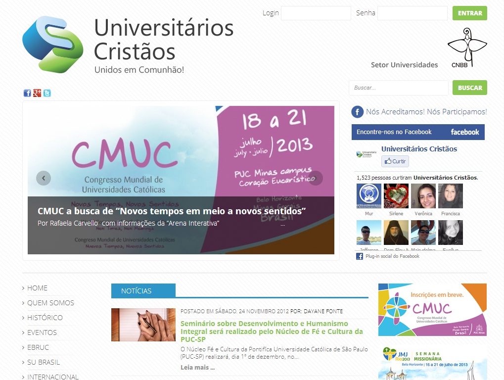 Setor Universidades da CNBB lança site