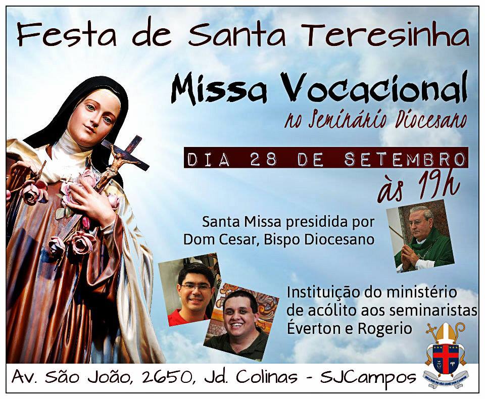 Festa de Santa Teresinha - Missa Vocacional no Seminário Diocesano