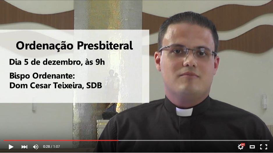 Convite - Ordenação Presbiteral Diác. Luiz Gustavo