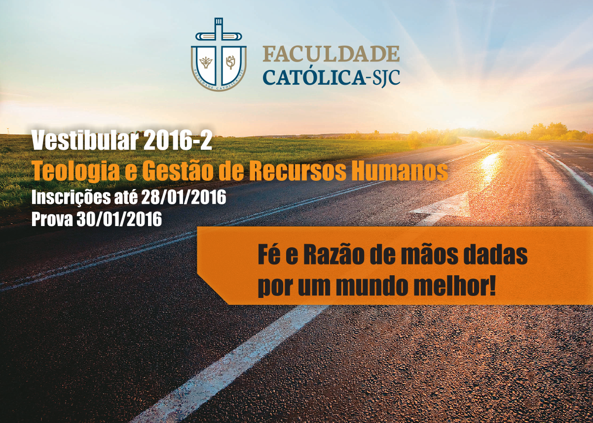 Inscrições abertas para o processo seletivo da Faculdade Católica-SJC