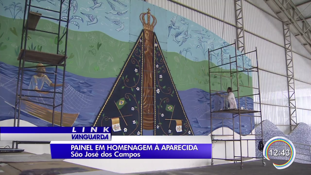 Paróquia Coração de Jesus prepara painel em homenagem aos 300 anos de Nossa Senhora Aparecida