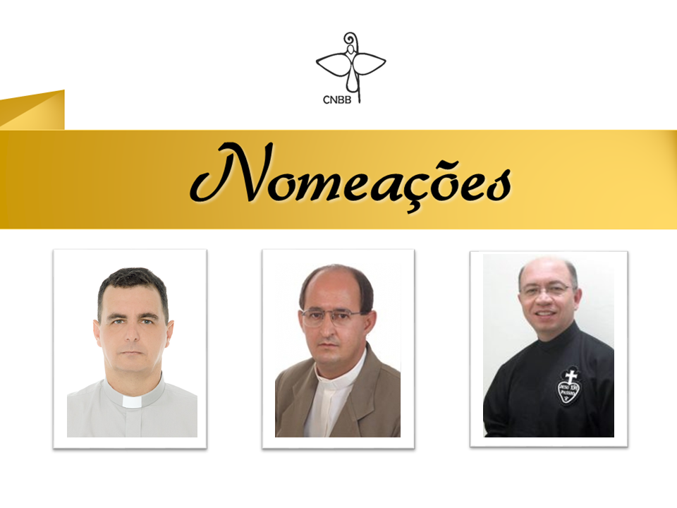 Papa nomeia três novos Bispos para o Brasil