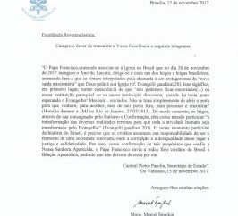 Papa Francisco envia saudação ao Ano do Laicato no Brasil