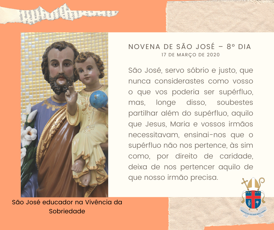 Reze a Novena de São José padroeiro da Diocese « Diocese São José dos