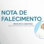 Nota de falecimento – Irmã Rita Cristina