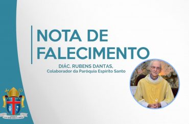 Nota de falecimento - Diác. Rubens Dantas