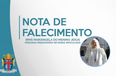 Nota de falecimento - Ir. Mariangela, PMMI