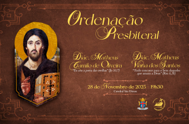 Diáconos Matheus Camilo e Matheus Viana serão ordenados presbíteros
