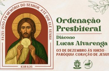 Diác. Lucas Alvarenga será ordenado presbítero na próxima sexta-feira(5)